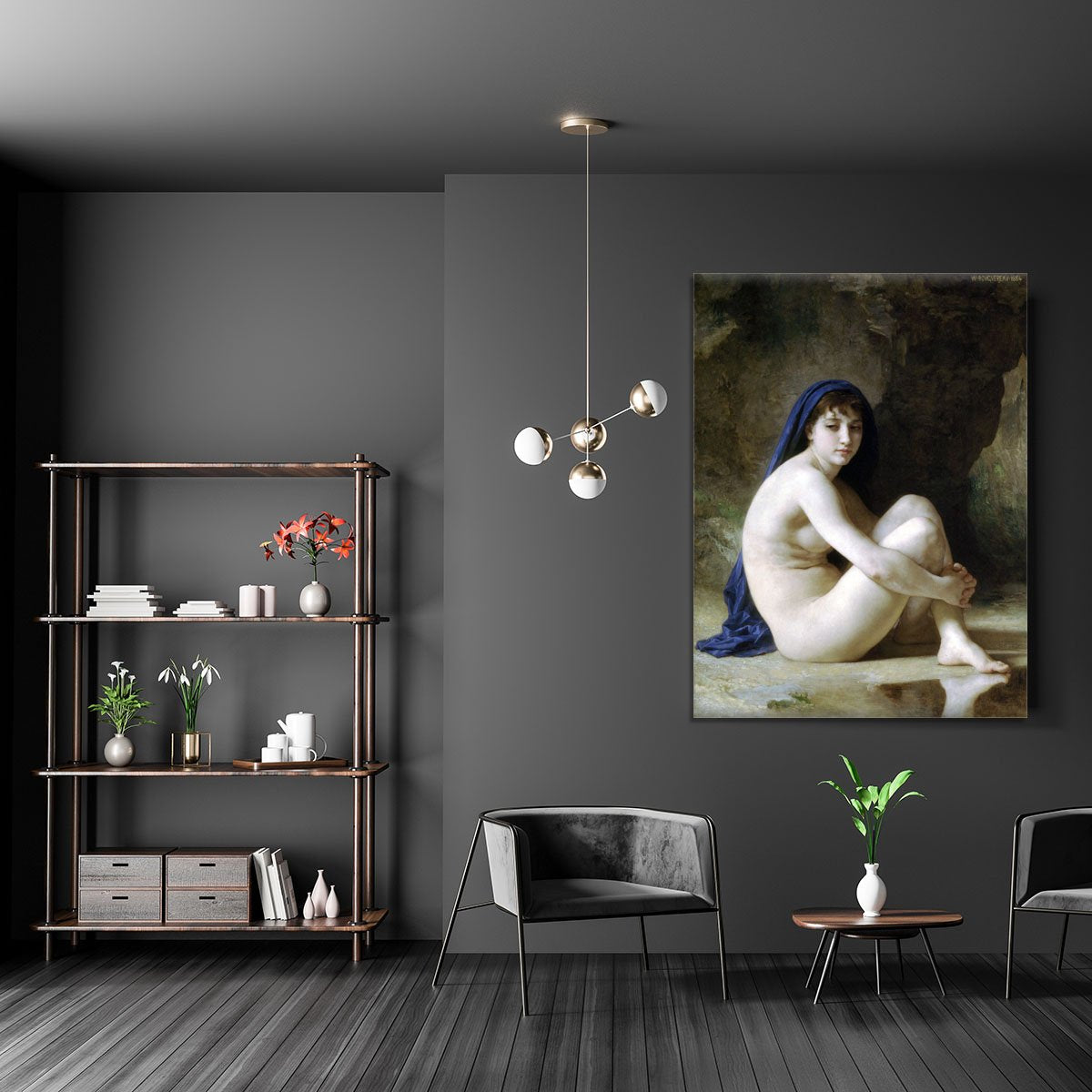Seated Nude By Bouguereau Canvas Print or Poster
