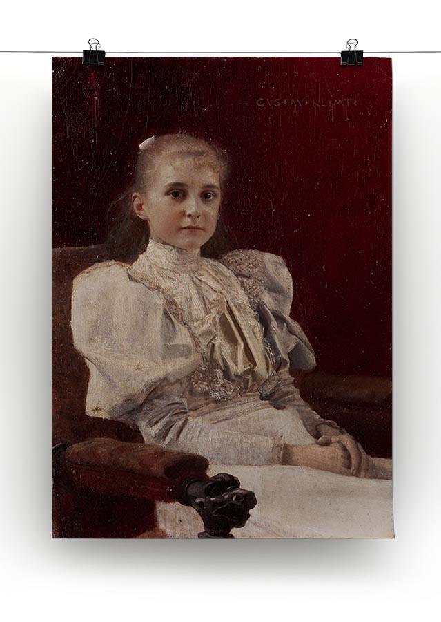 Seated Young Girl by Klimt Canvas Print or Poster - Canvas Art Rocks - 2