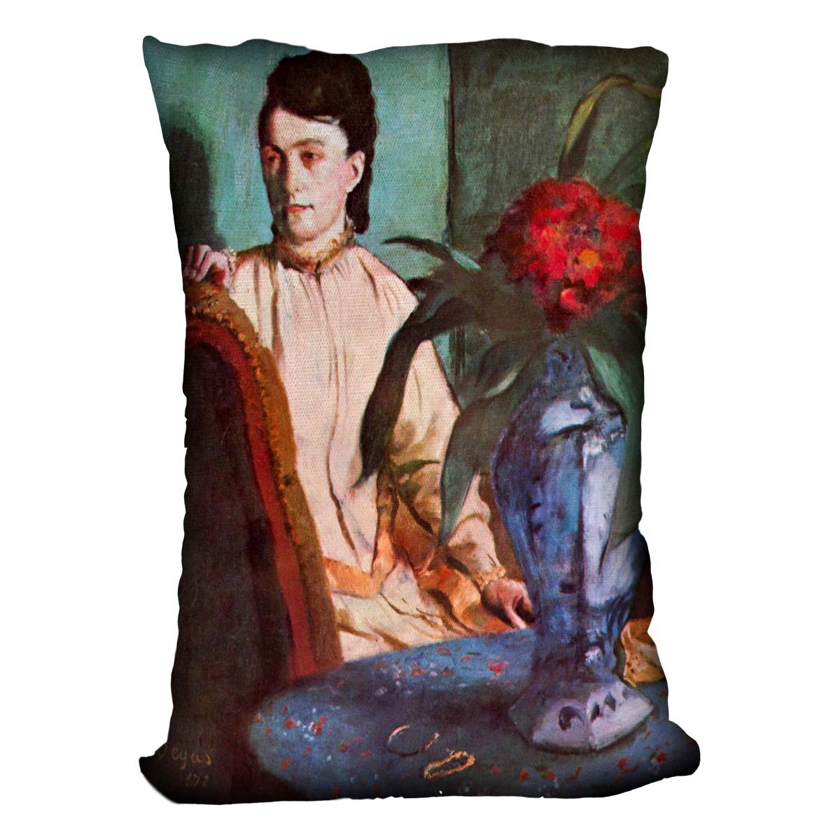 Seated woman by Degas Cushion