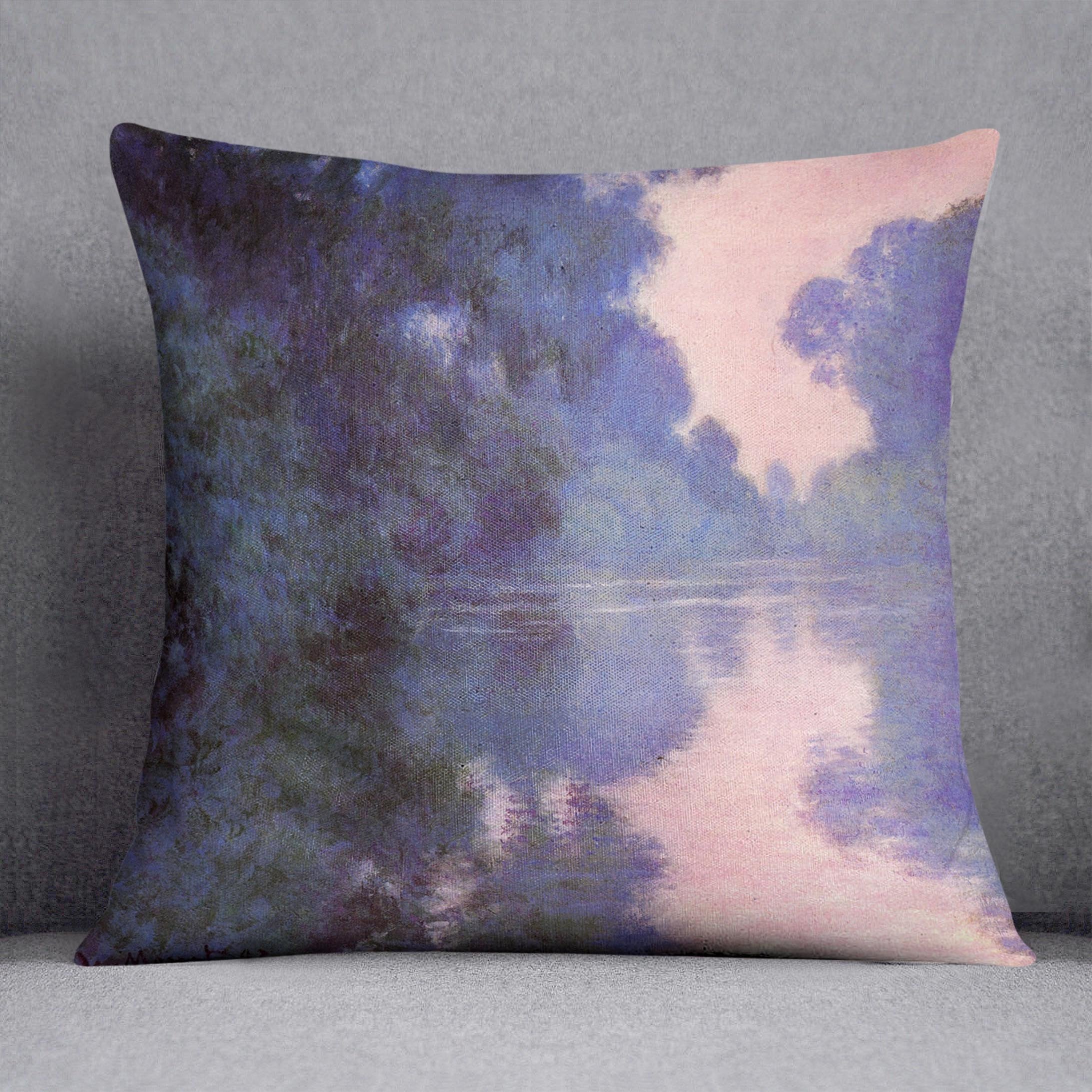Seine arm at Giverny by Monet Throw Pillow