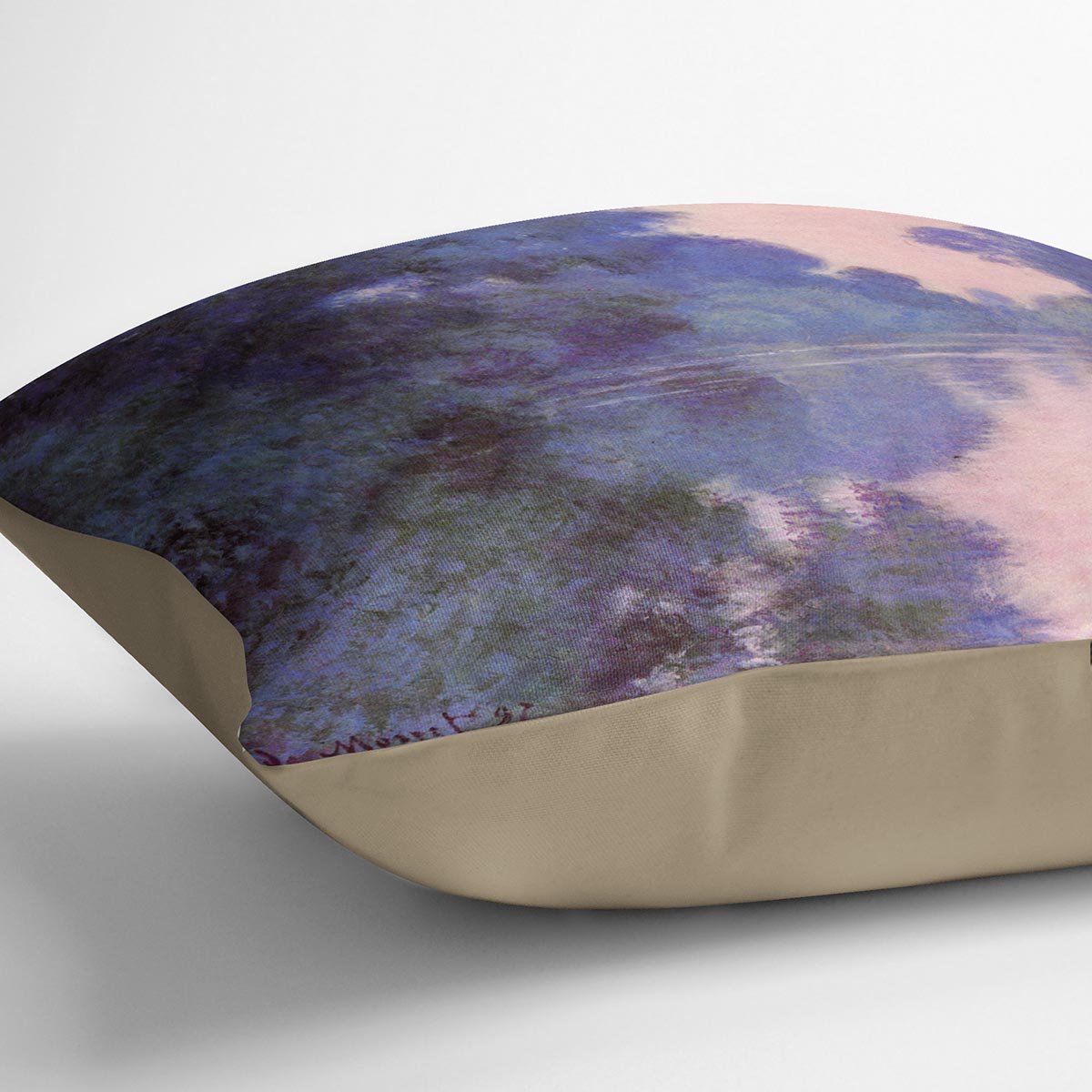 Seine arm at Giverny by Monet Throw Pillow