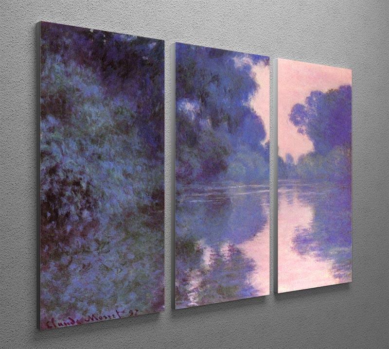 Seine arm at Giverny by Monet Split Panel Canvas Print - Canvas Art Rocks - 4