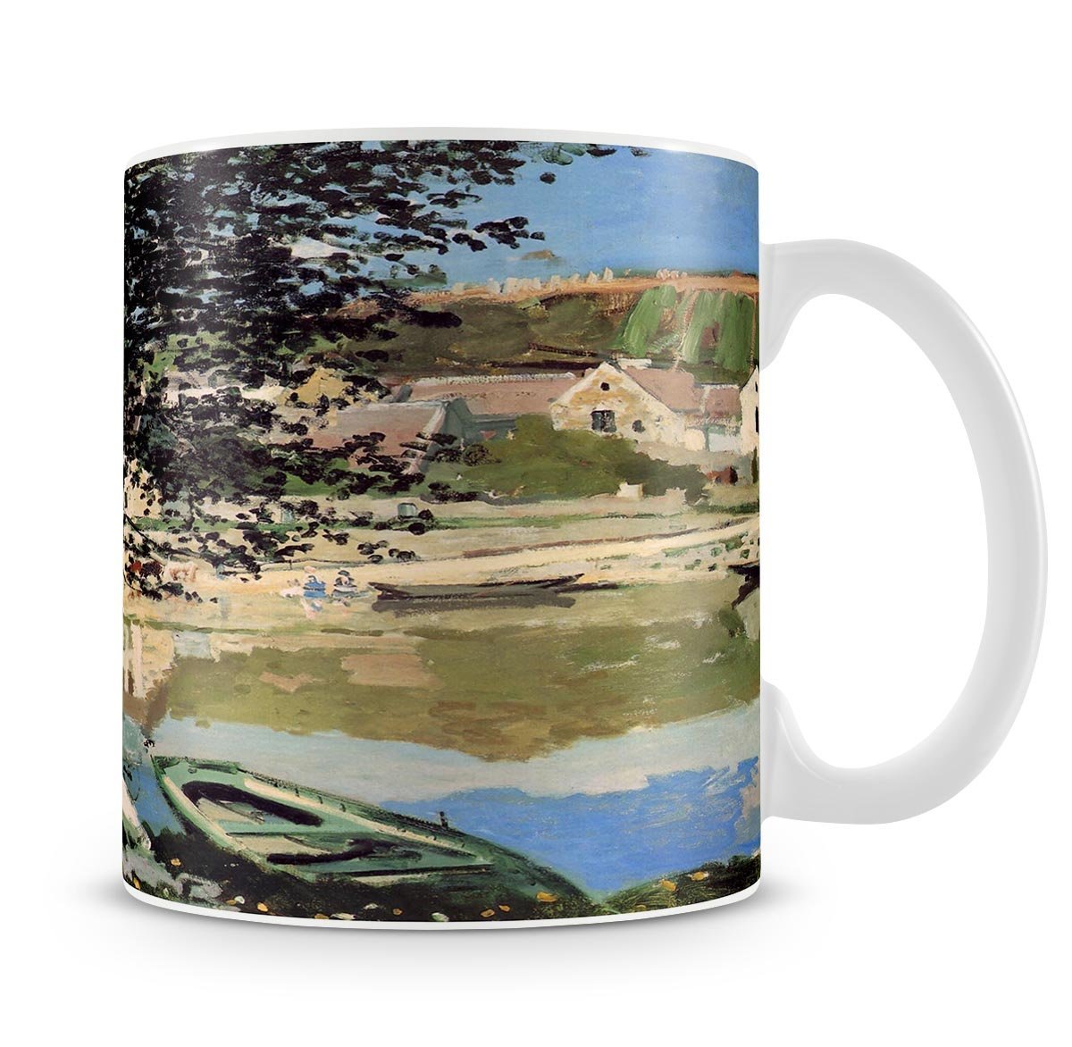 Seine bank at Vethueil by Monet Mug - Canvas Art Rocks - 4