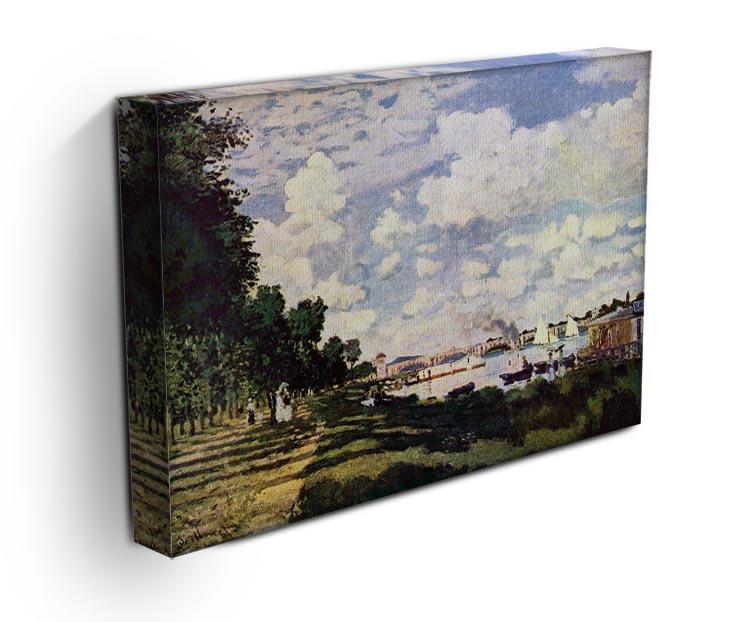 Seine basin near Argenteuil by Monet Canvas Print & Poster - Canvas Art Rocks - 3