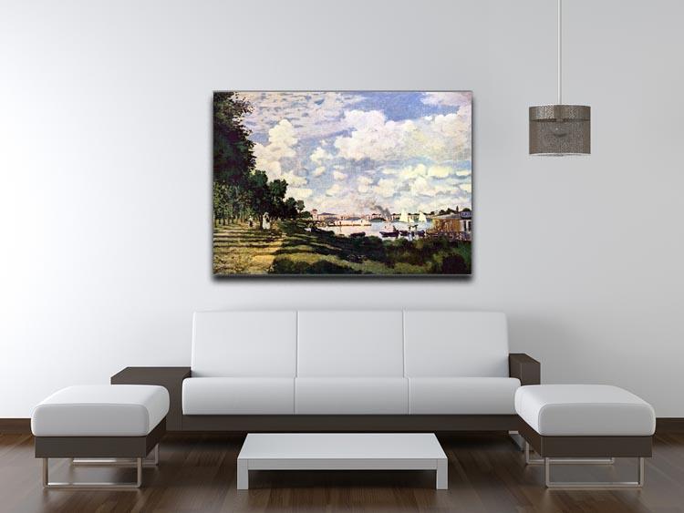 Seine basin near Argenteuil by Monet Canvas Print & Poster - Canvas Art Rocks - 4
