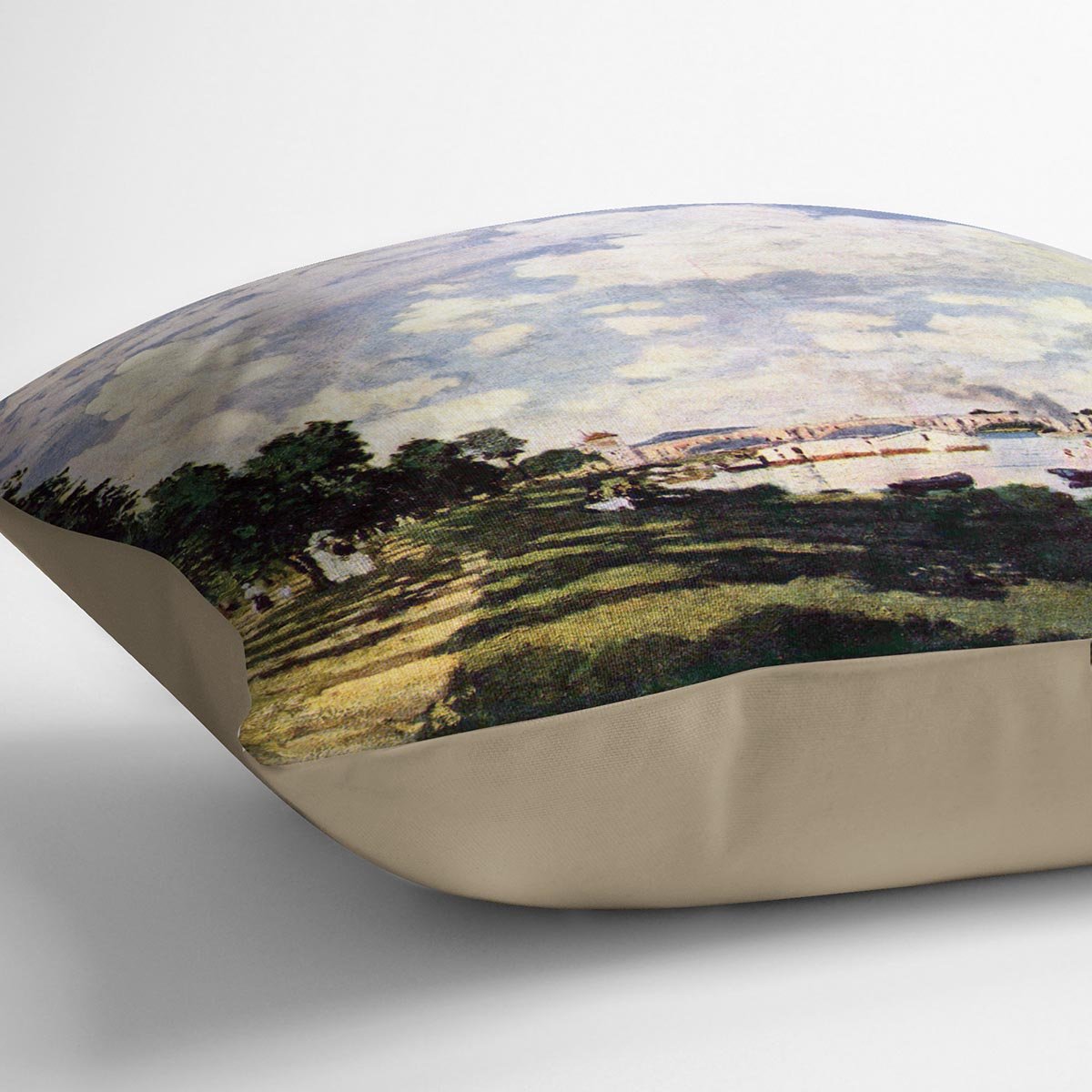 Seine basin near Argenteuil by Monet Throw Pillow