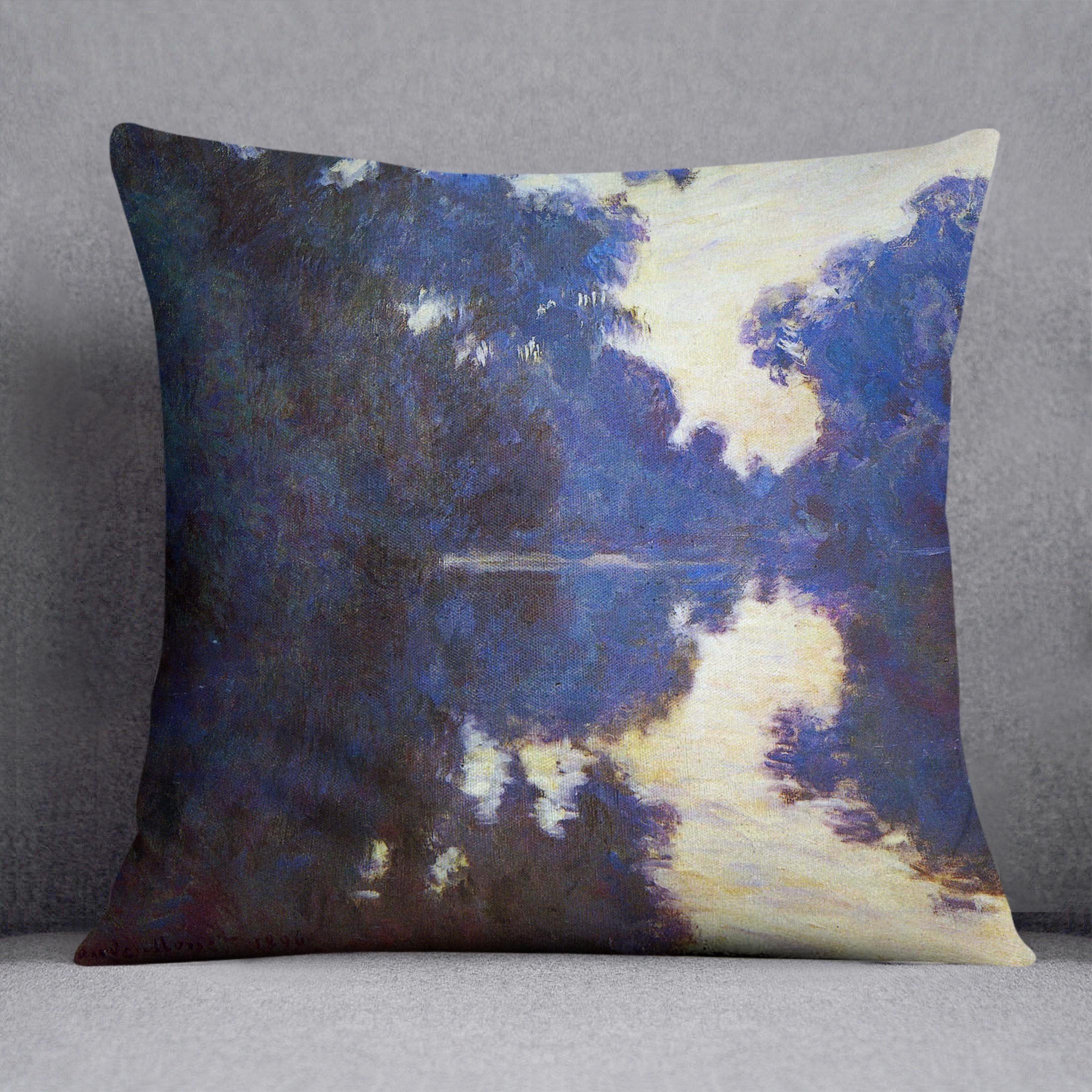 Seine in Morning 2 by Monet Throw Pillow