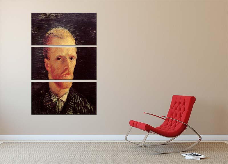 Self-Portrait 6 by Van Gogh 3 Split Panel Canvas Print - Canvas Art Rocks - 2