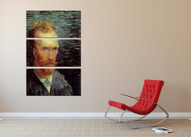 Self-Portrait 7 by Van Gogh 3 Split Panel Canvas Print - Canvas Art Rocks - 2