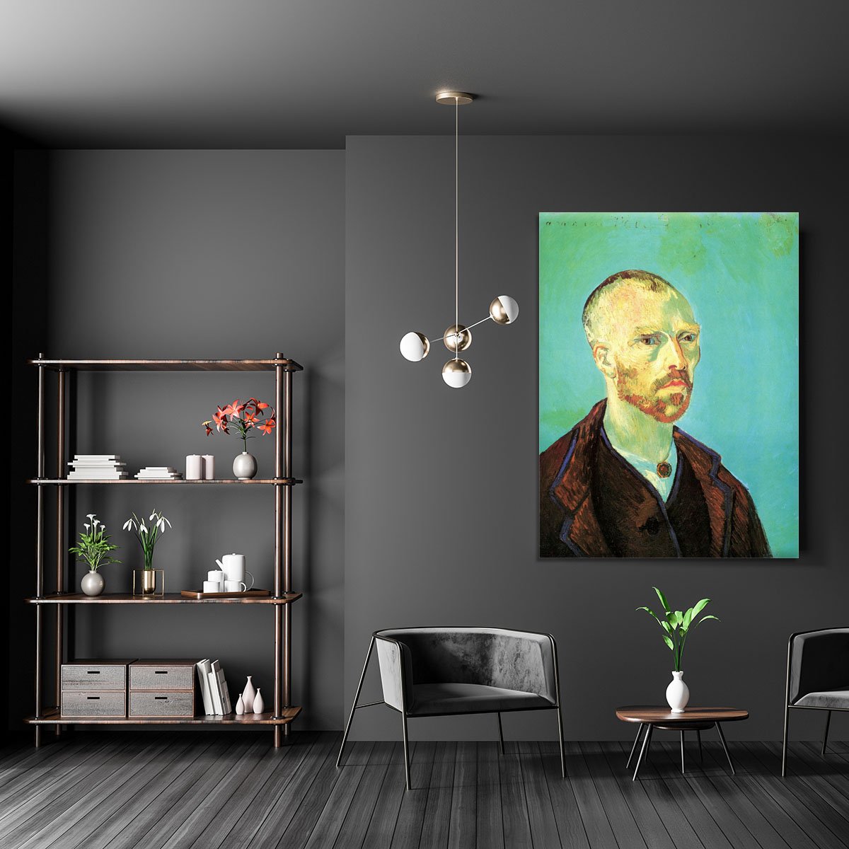 Self-Portrait Dedicated to Paul Gauguin by Van Gogh Canvas Print or Poster