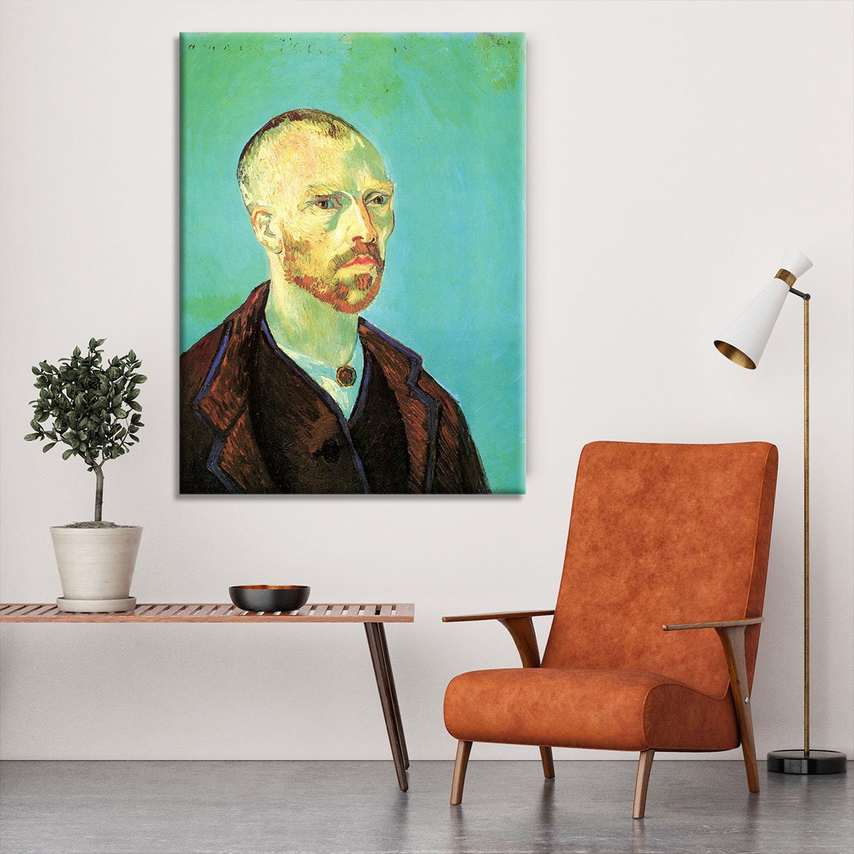 Self-Portrait Dedicated to Paul Gauguin by Van Gogh Canvas Print or Poster