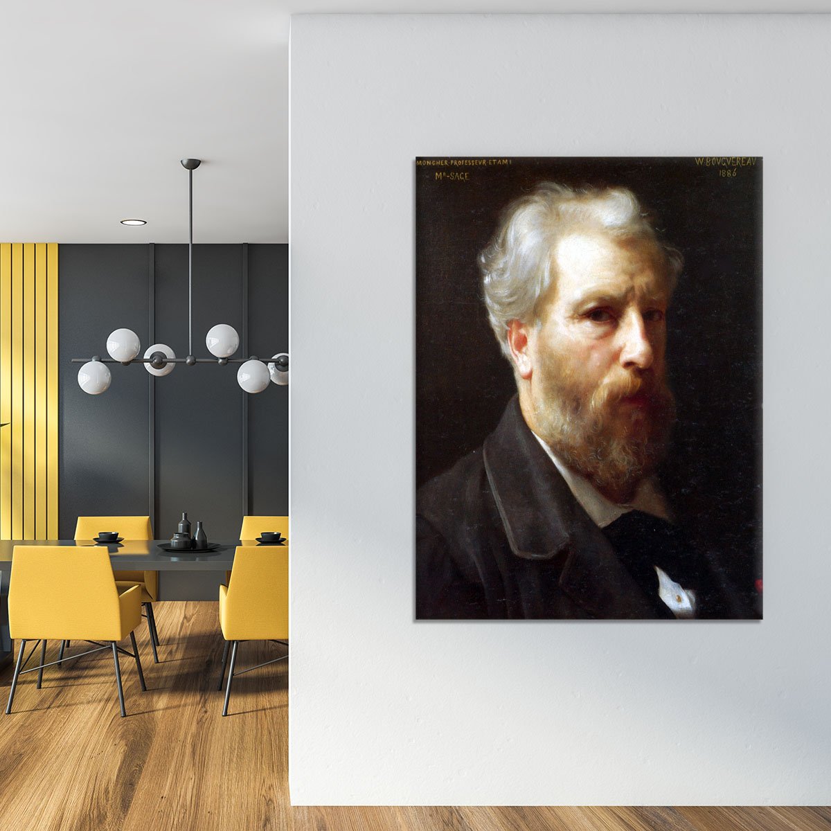 Self-Portrait Presented To M Sage By Bouguereau Canvas Print or Poster