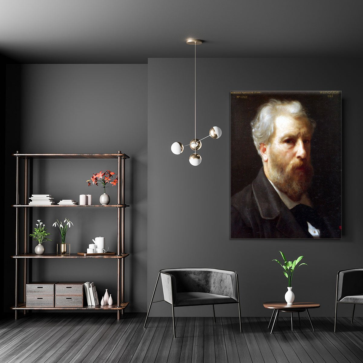 Self-Portrait Presented To M Sage By Bouguereau Canvas Print or Poster