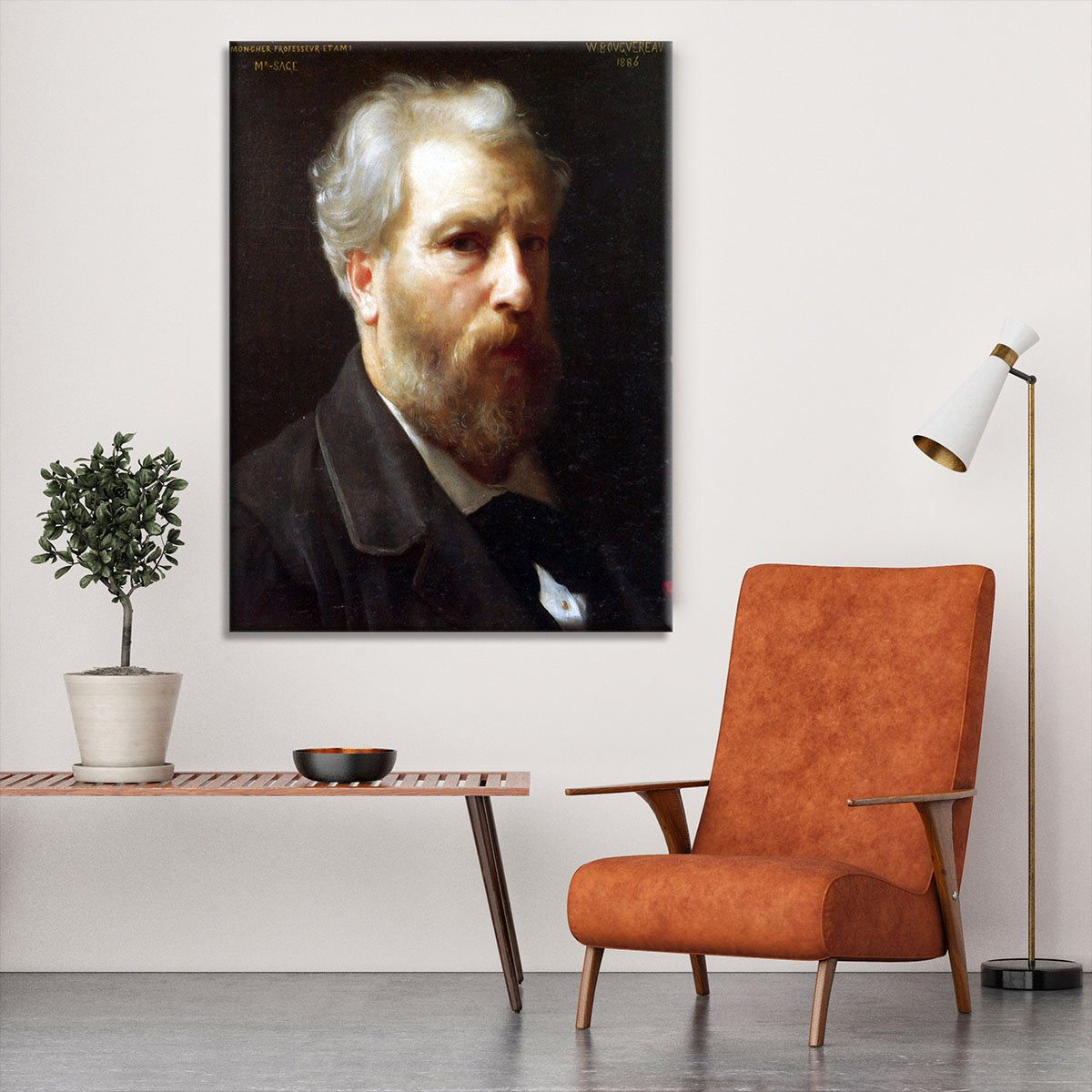 Self-Portrait Presented To M Sage By Bouguereau Canvas Print or Poster