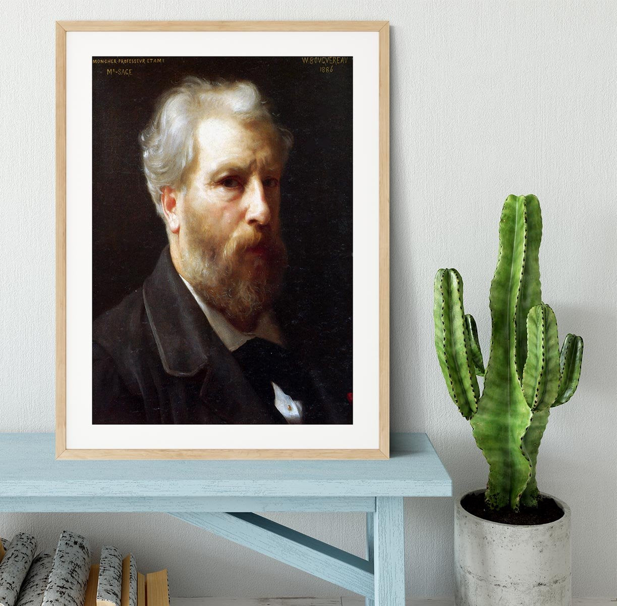 Self-Portrait Presented To M Sage By Bouguereau Framed Print - Canvas Art Rocks - 3