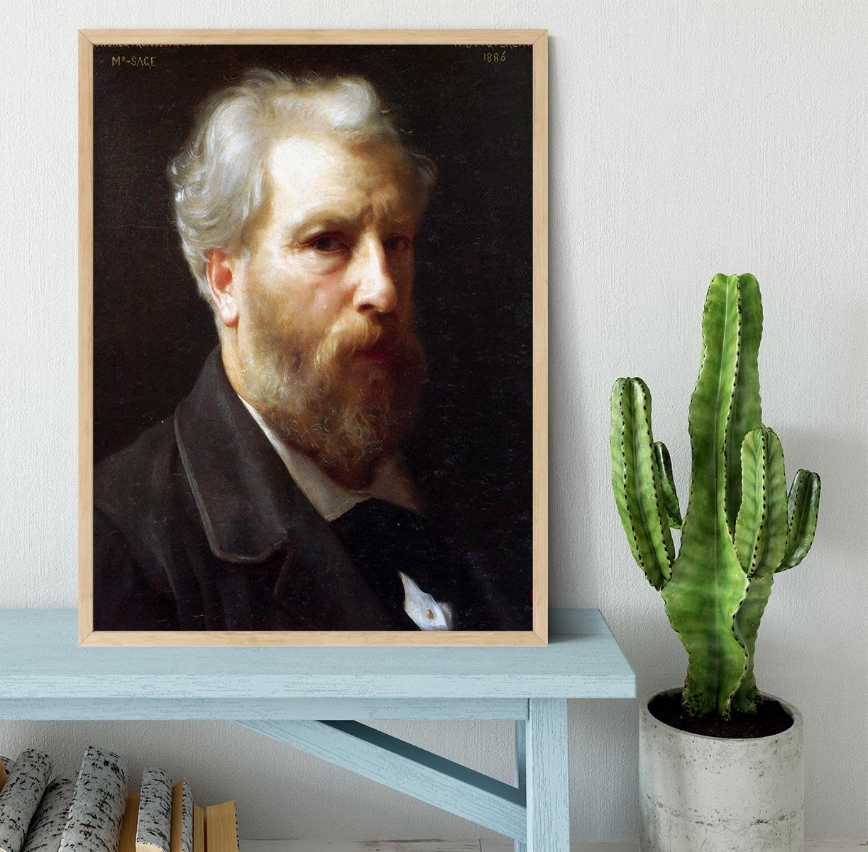 Self-Portrait Presented To M Sage By Bouguereau Framed Print - Canvas Art Rocks - 4