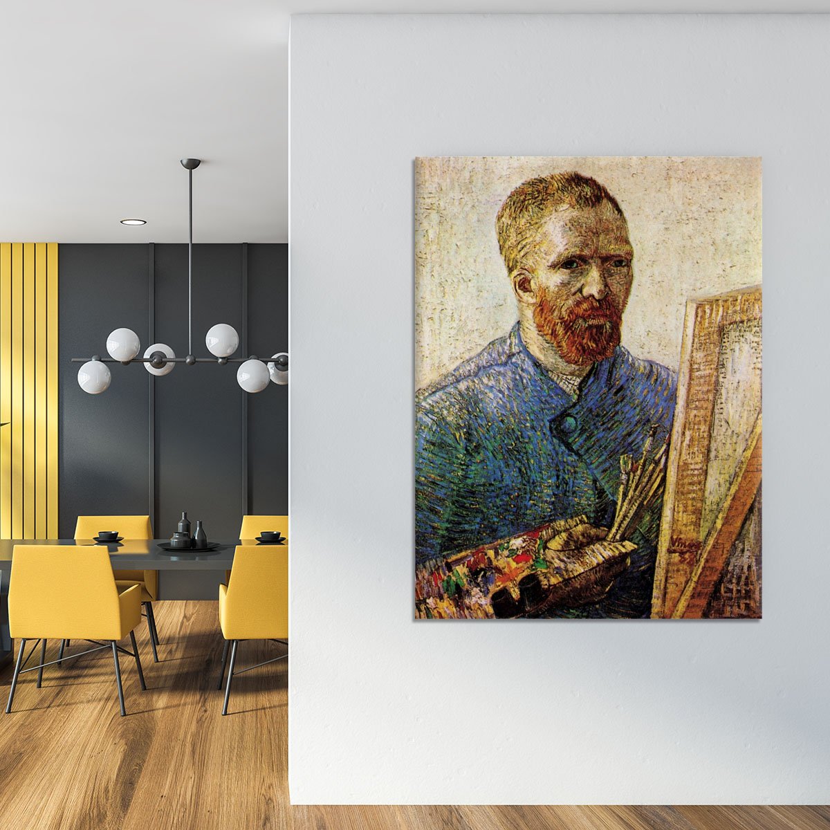 Self-Portrait in Front of the Easel by Van Gogh Canvas Print or Poster