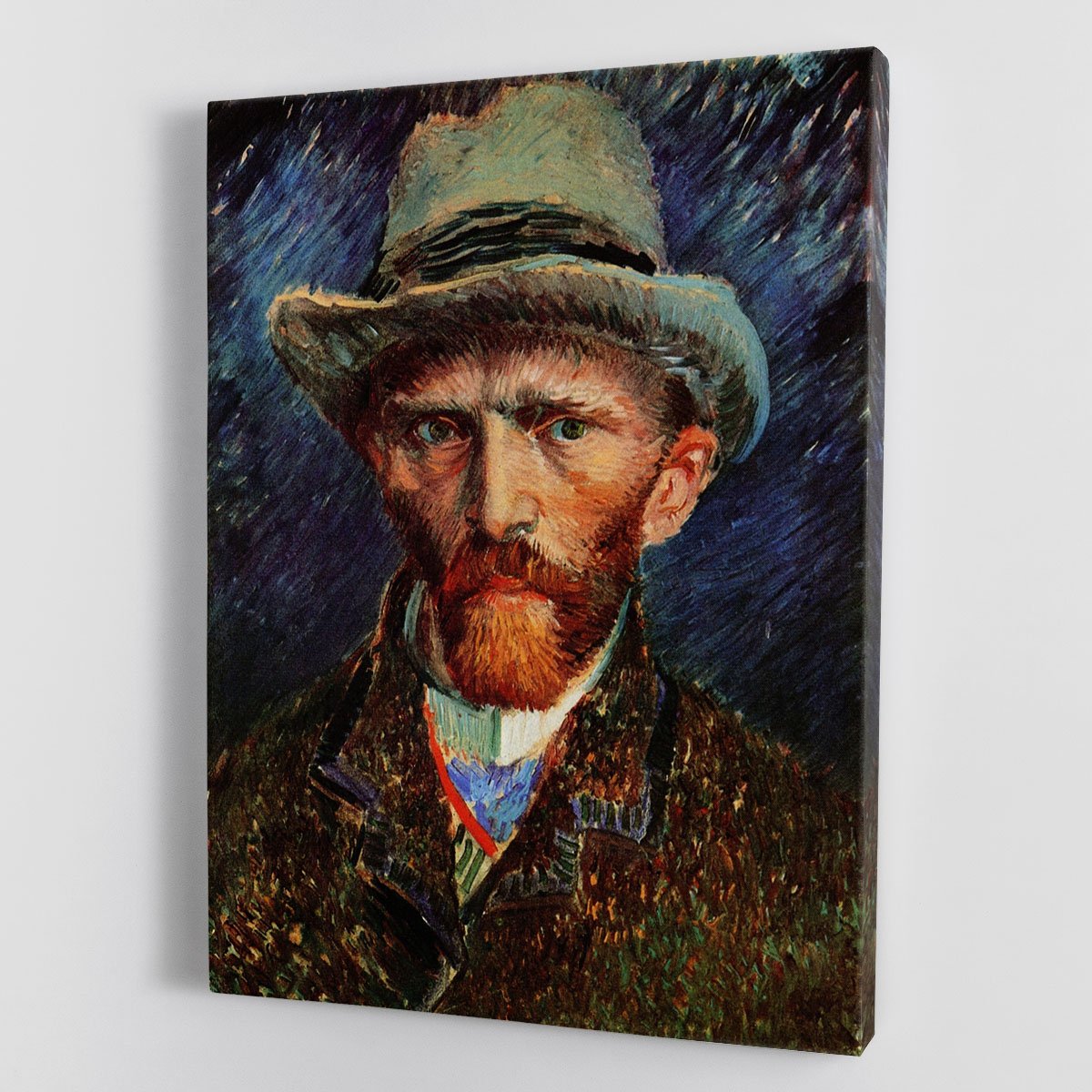 Self-Portrait with Grey Felt Hat by Van Gogh Canvas Print or Poster