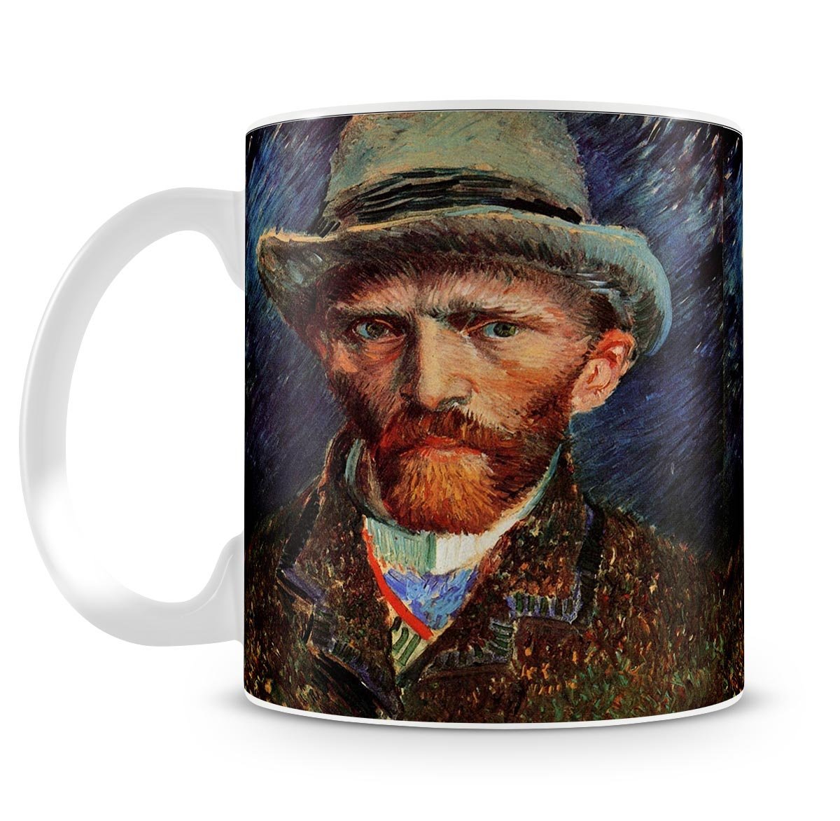 Self-Portrait with Grey Felt Hat by Van Gogh Mug - Canvas Art Rocks - 4