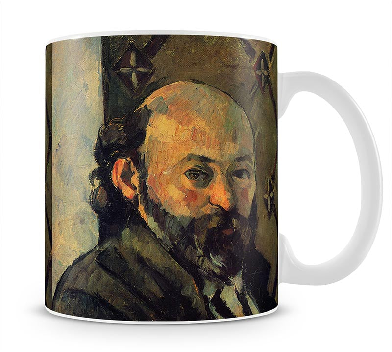 Self-portrait in front of wallpaper by Cezanne Mug - Canvas Art Rocks - 1