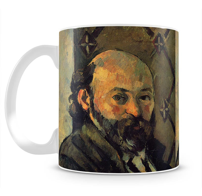 Self-portrait in front of wallpaper by Cezanne Mug - Canvas Art Rocks - 1