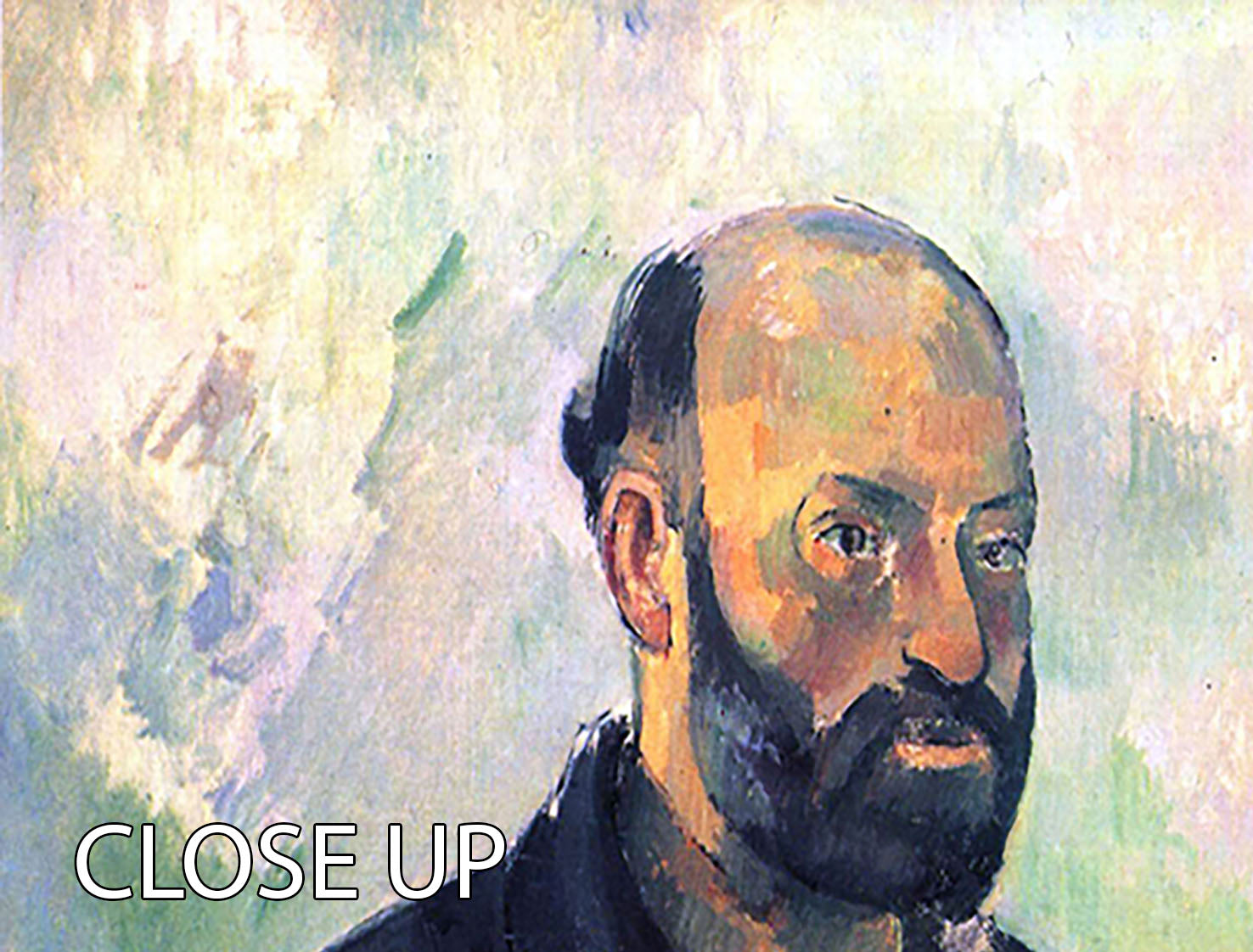 Self-portrait with Pallette by Cezanne 3 Split Panel Canvas Print - Canvas Art Rocks - 3