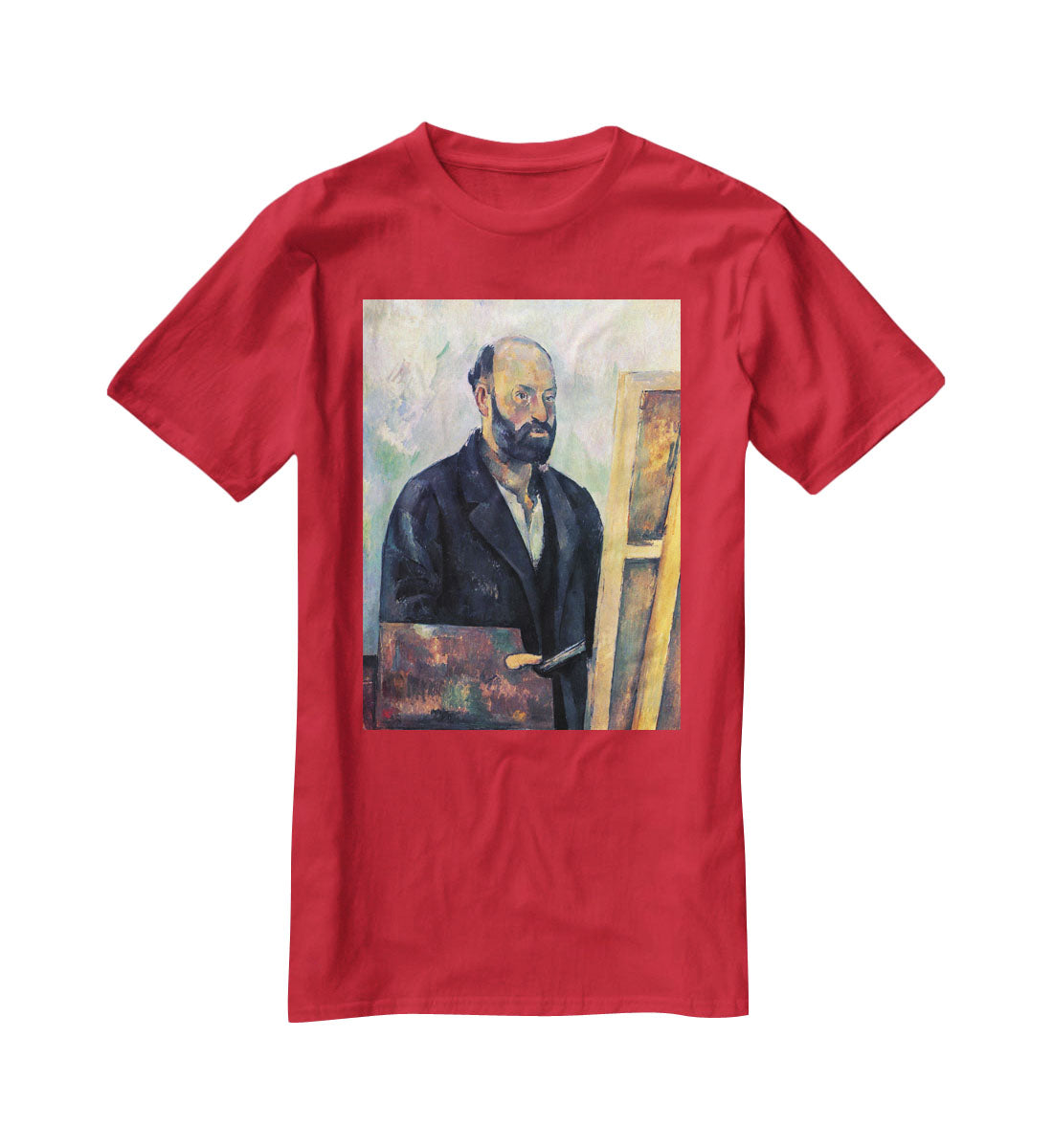 Self-portrait with Pallette by Cezanne T-Shirt - Canvas Art Rocks - 4