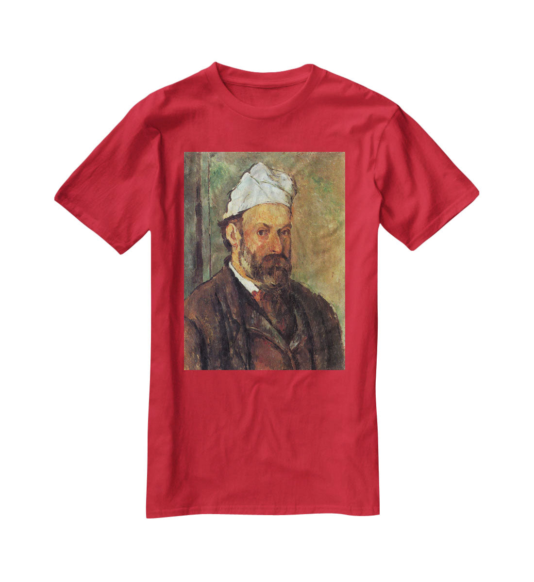 Self-portrait with a white turban by Cezanne T-Shirt - Canvas Art Rocks - 4