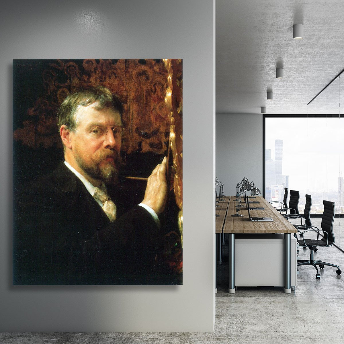 Self Portrait by Alma Tadema Canvas Print or Poster