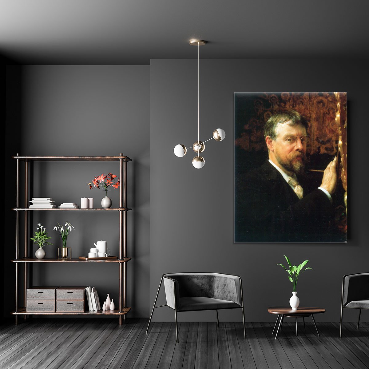 Self Portrait by Alma Tadema Canvas Print or Poster