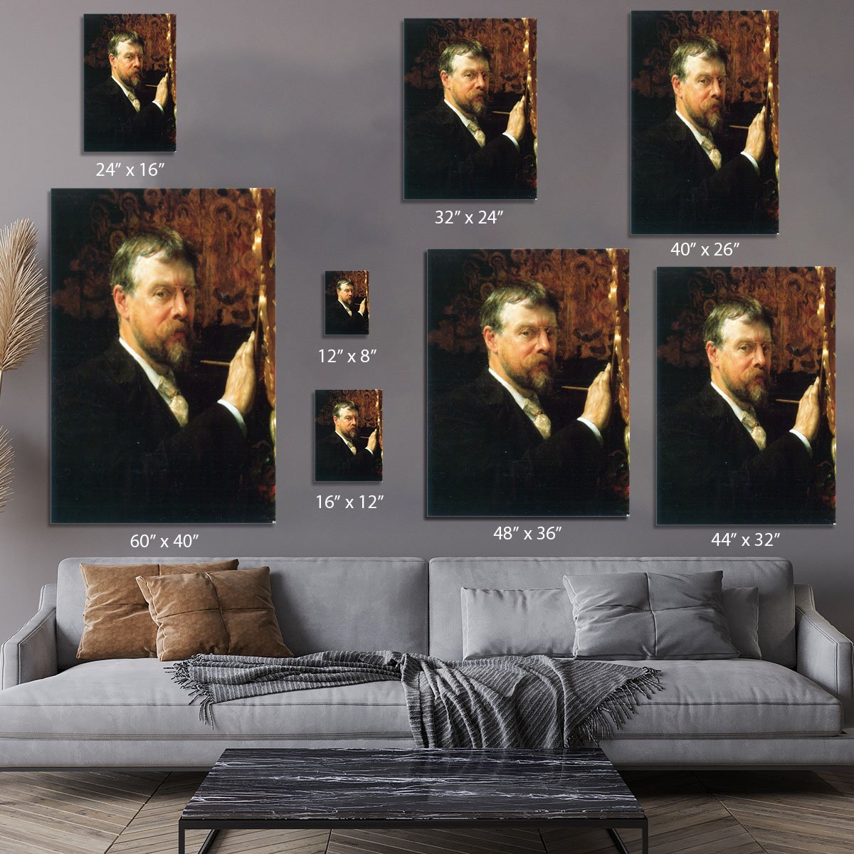 Self Portrait by Alma Tadema Canvas Print or Poster