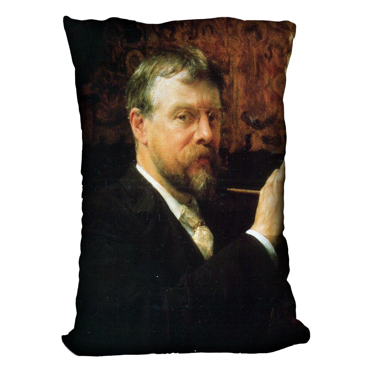 Self Portrait by Alma Tadema Cushion - Canvas Art Rocks - 4