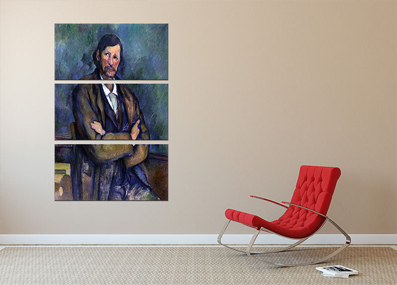 Self Portrait by Cezanne 3 Split Panel Canvas Print - Canvas Art Rocks - 2
