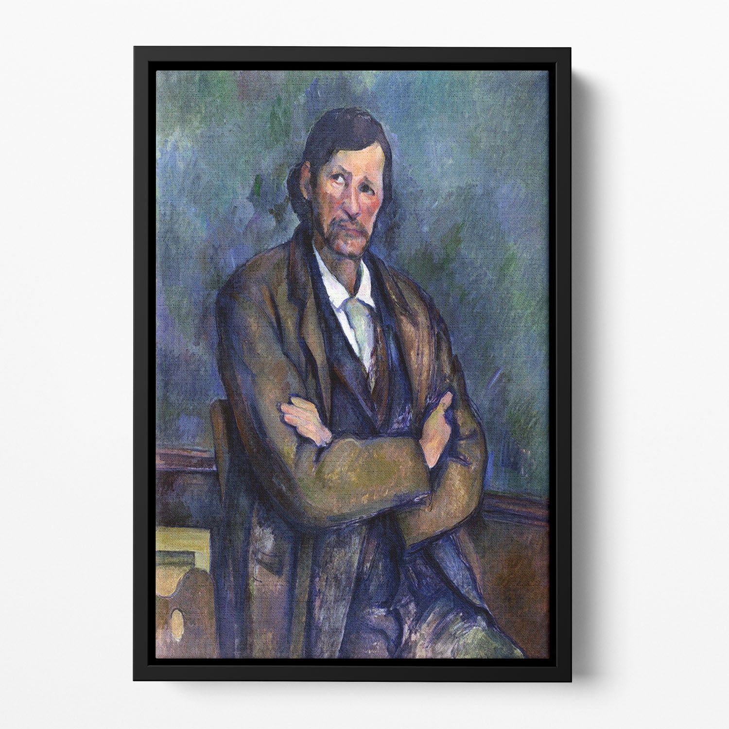 Self Portrait by Cezanne Floating Framed Canvas - Canvas Art Rocks - 2