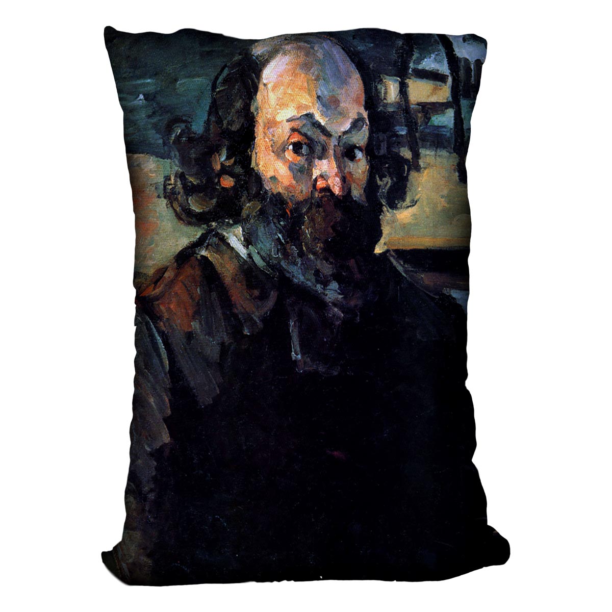 Self Portrait of Cezanne by Cezanne Cushion - Canvas Art Rocks - 4