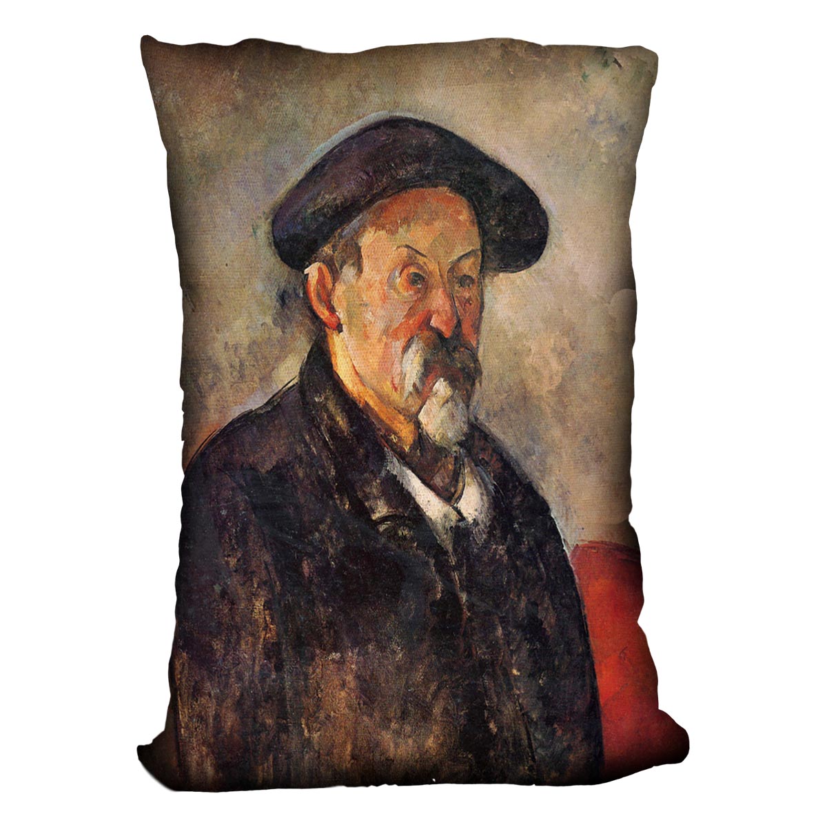 Self Portrait with Beret by Cezanne Cushion - Canvas Art Rocks - 4