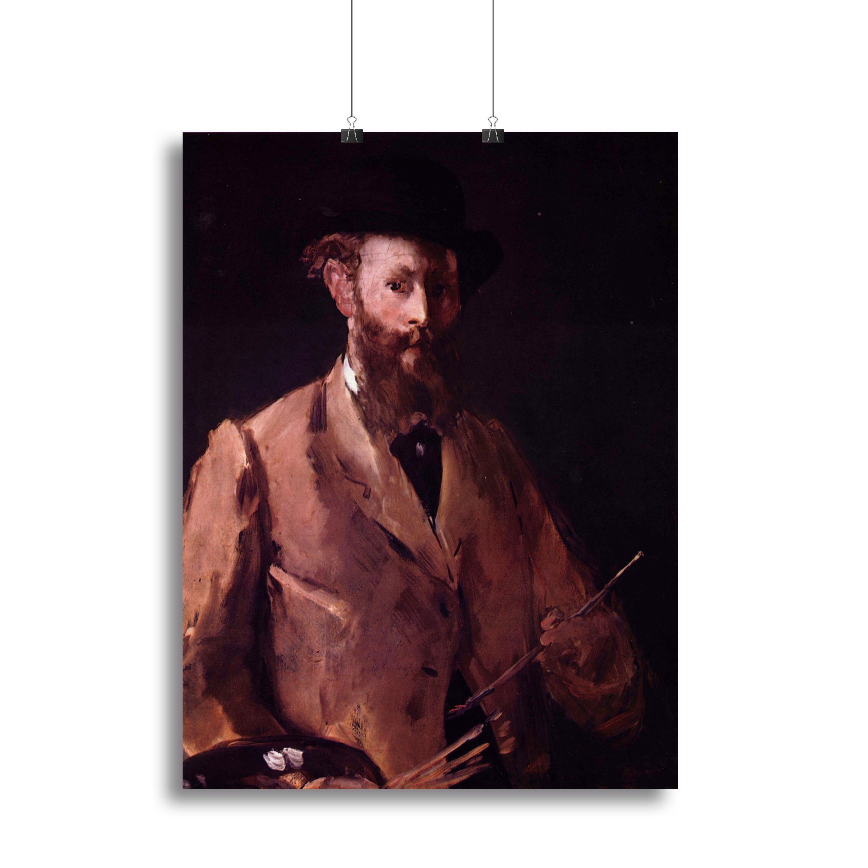 Self Portrait with Pallette by Manet Canvas Print or Poster