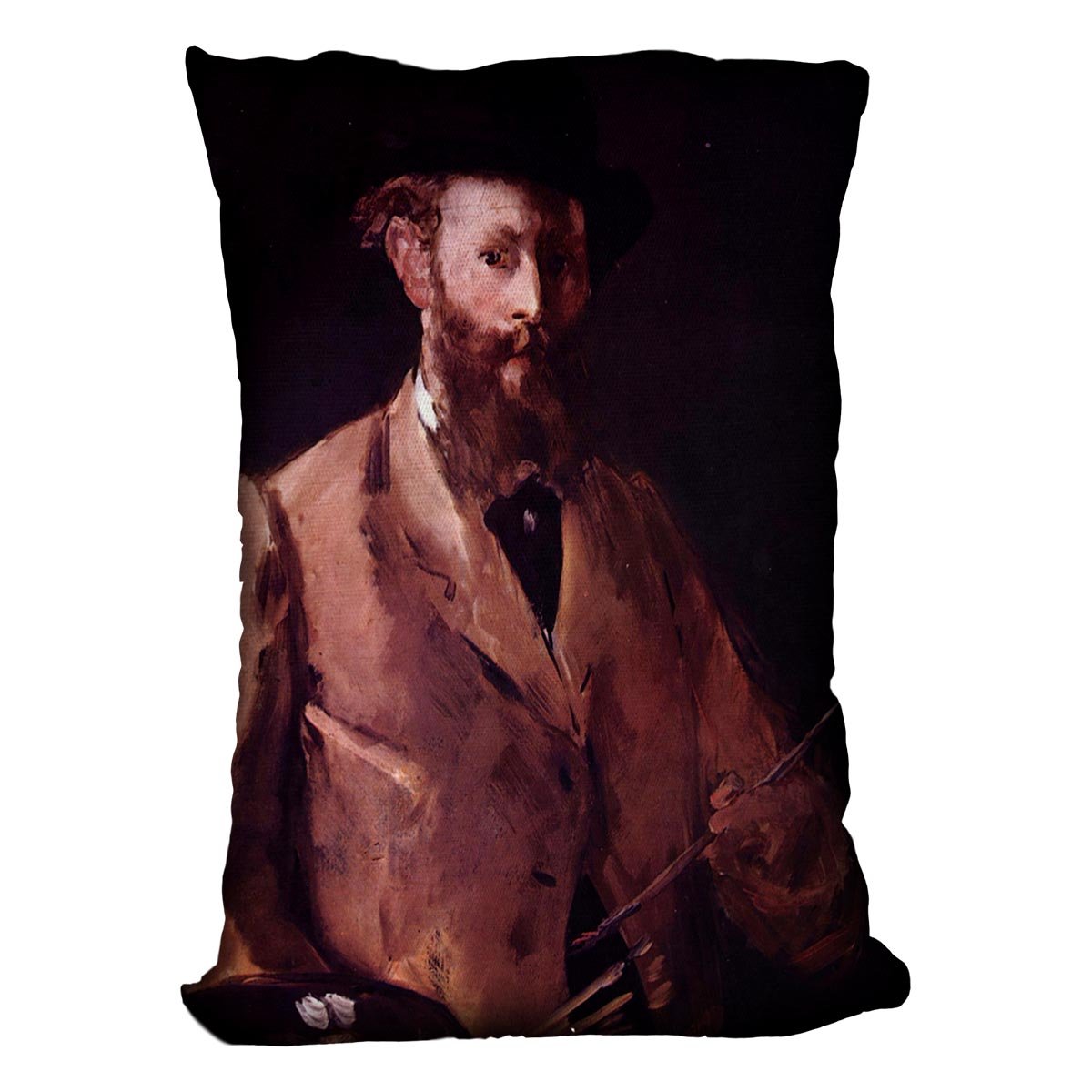 Self Portrait with Pallette by Manet Throw Pillow