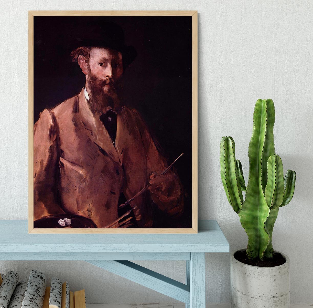 Self Portrait with Pallette by Manet Framed Print - Canvas Art Rocks - 4