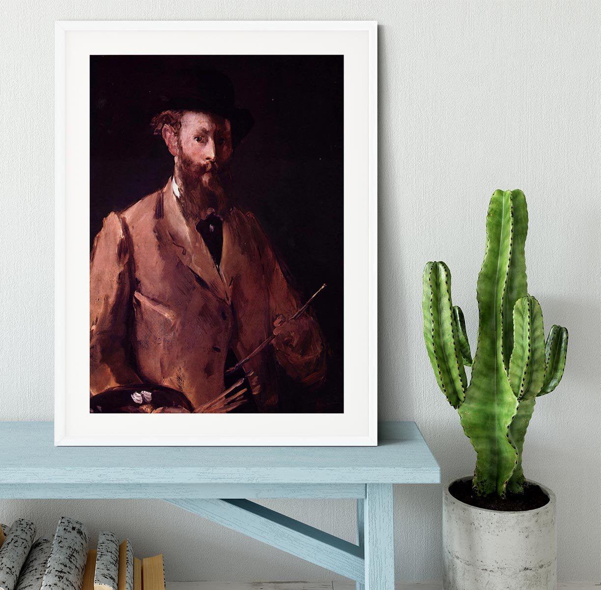 Self Portrait with Pallette by Manet Framed Print - Canvas Art Rocks - 5