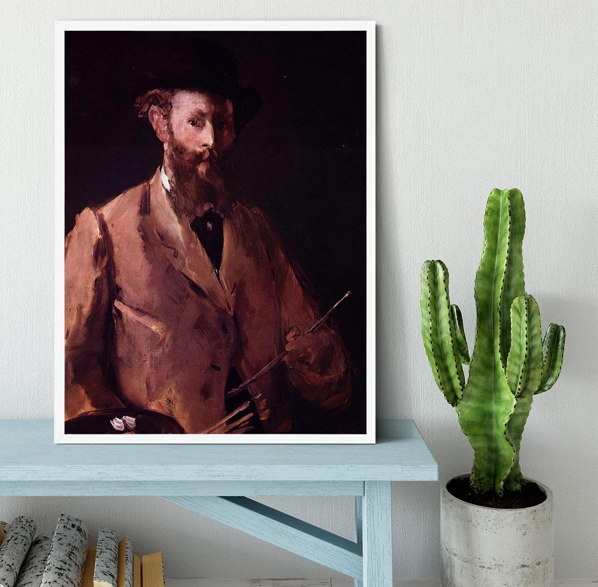 Self Portrait with Pallette by Manet Framed Print - Canvas Art Rocks -6