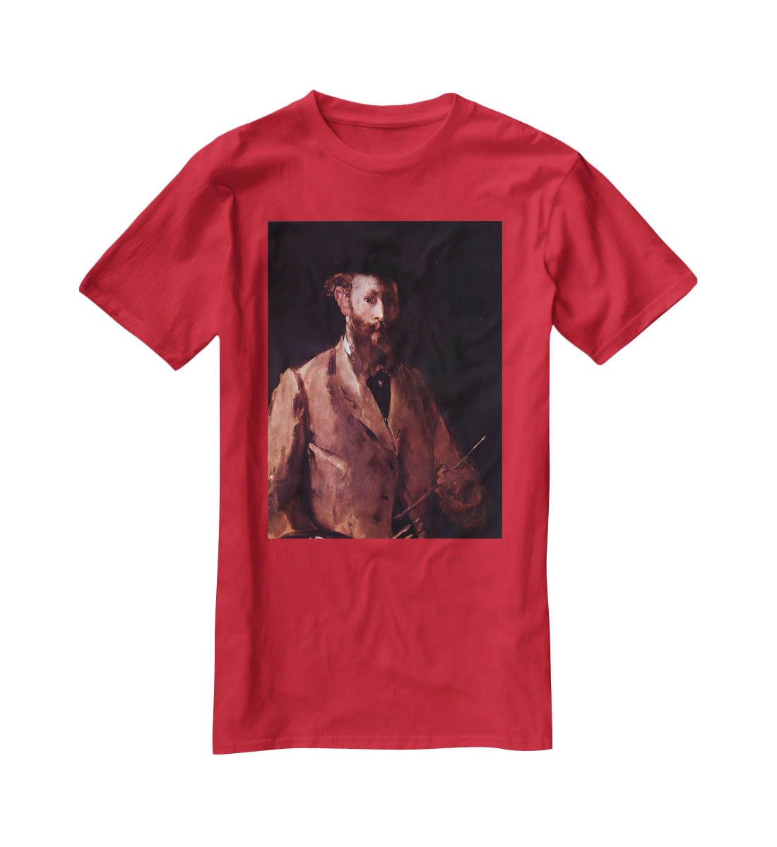 Self Portrait with Pallette by Manet T-Shirt - Canvas Art Rocks - 4