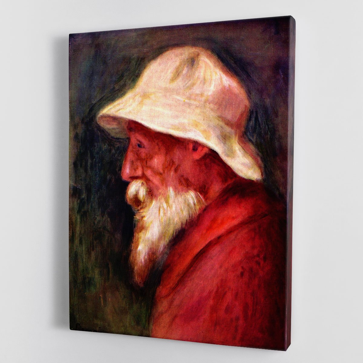 Selfportrait with white hat by Renoir Canvas Print or Poster