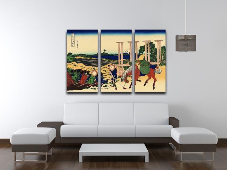 Senju by Hokusai 3 Split Panel Canvas Print - Canvas Art Rocks - 3
