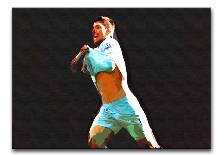 Sergio Aguero Print - Canvas Art Rocks - 1