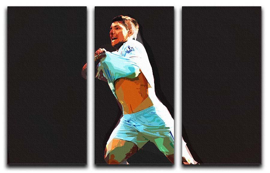 Sergio Aguero 3 Split Panel Canvas Print - Canvas Art Rocks - 1