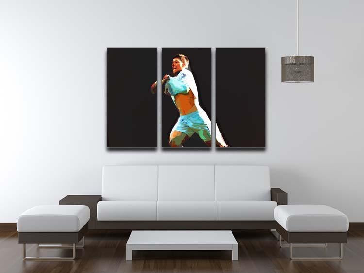 Sergio Aguero 3 Split Panel Canvas Print - Canvas Art Rocks - 3