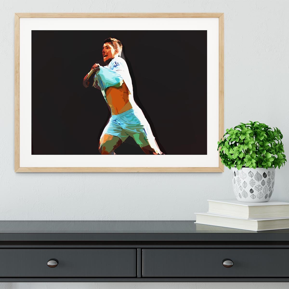 Sergio Aguero Framed Print - Canvas Art Rocks - 3