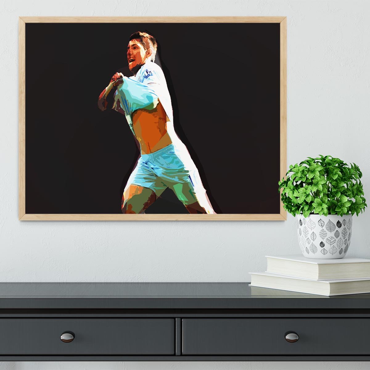 Sergio Aguero Framed Print - Canvas Art Rocks - 4