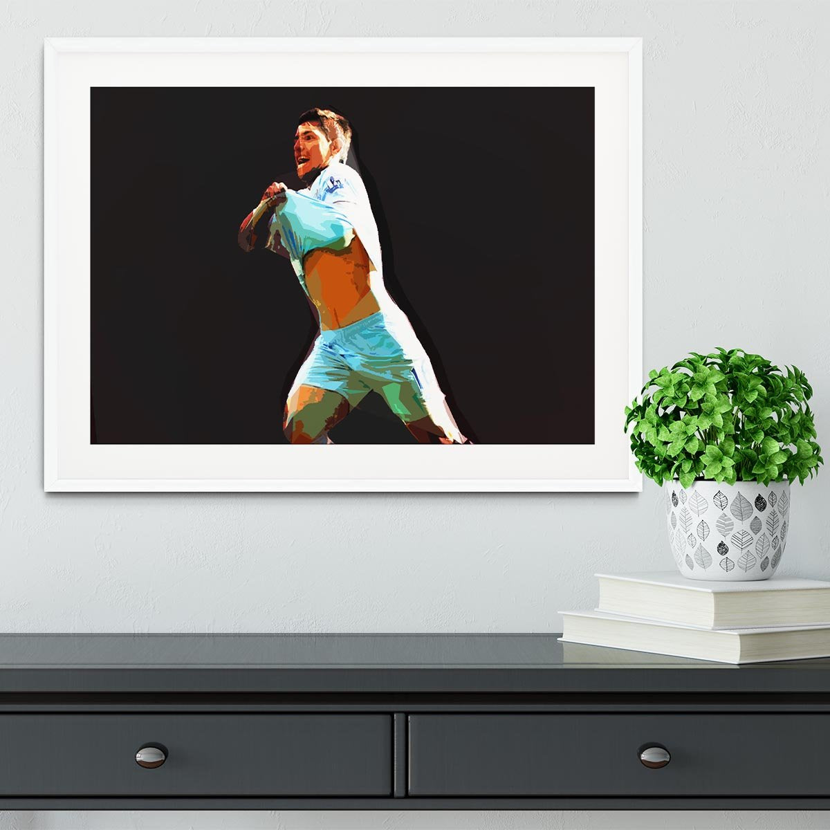 Sergio Aguero Framed Print - Canvas Art Rocks - 5